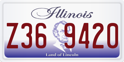 IL license plate Z369420