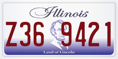 IL license plate Z369421