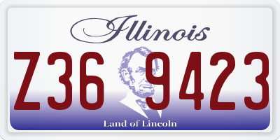IL license plate Z369423
