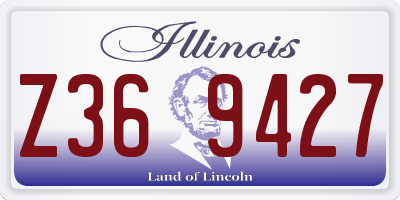 IL license plate Z369427