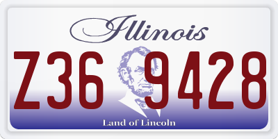 IL license plate Z369428