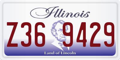 IL license plate Z369429