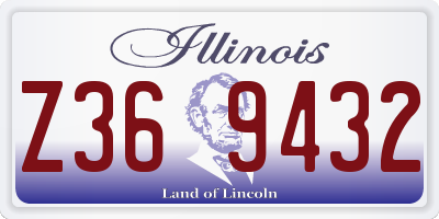 IL license plate Z369432