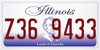 IL license plate Z369433
