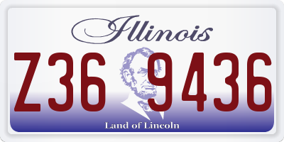 IL license plate Z369436