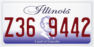 IL license plate Z369442