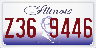 IL license plate Z369446