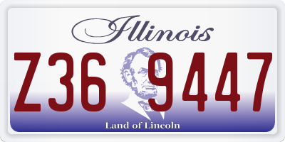 IL license plate Z369447