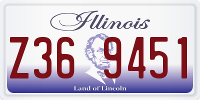 IL license plate Z369451