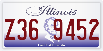 IL license plate Z369452