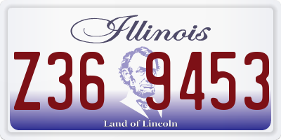 IL license plate Z369453