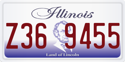 IL license plate Z369455