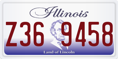 IL license plate Z369458