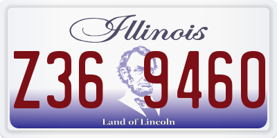 IL license plate Z369460
