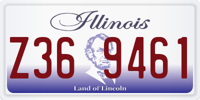 IL license plate Z369461