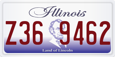 IL license plate Z369462
