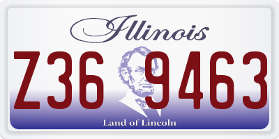 IL license plate Z369463