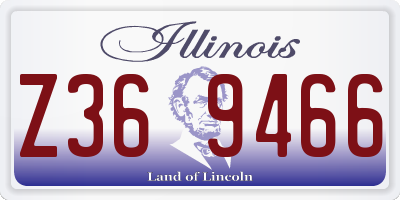 IL license plate Z369466