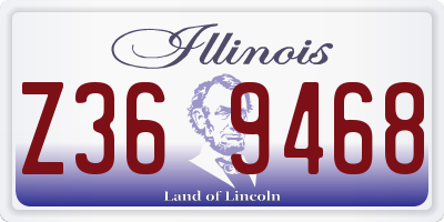 IL license plate Z369468