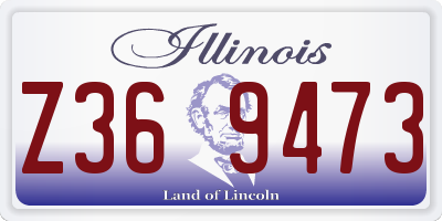 IL license plate Z369473