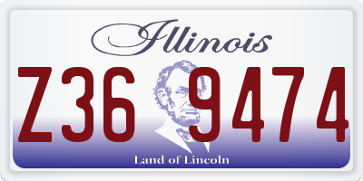 IL license plate Z369474