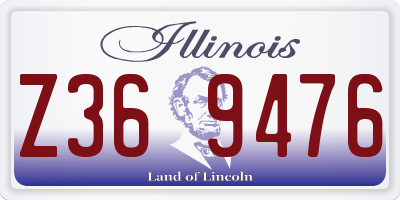 IL license plate Z369476
