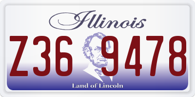 IL license plate Z369478