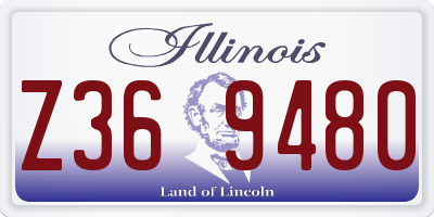 IL license plate Z369480