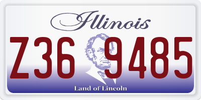 IL license plate Z369485
