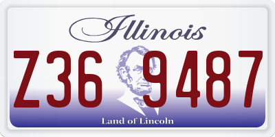 IL license plate Z369487