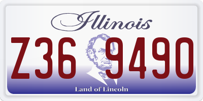 IL license plate Z369490