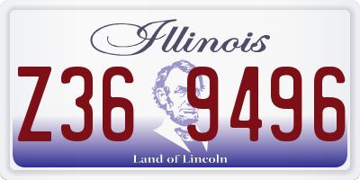 IL license plate Z369496