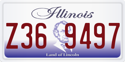 IL license plate Z369497