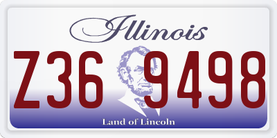 IL license plate Z369498