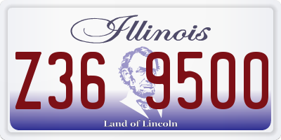 IL license plate Z369500