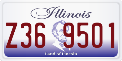 IL license plate Z369501