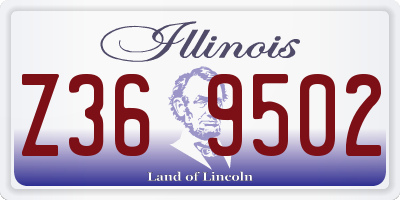 IL license plate Z369502