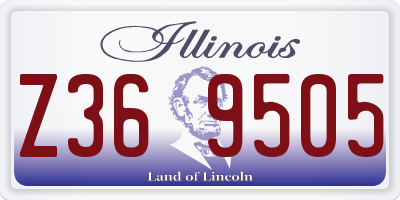 IL license plate Z369505