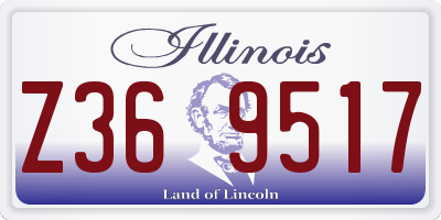 IL license plate Z369517