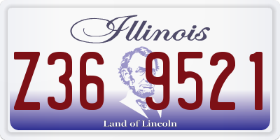 IL license plate Z369521