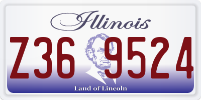 IL license plate Z369524