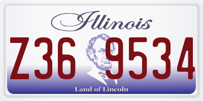 IL license plate Z369534