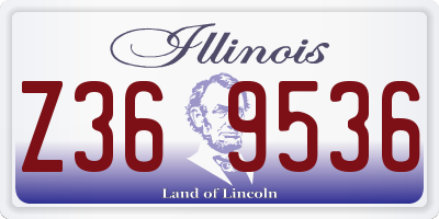 IL license plate Z369536