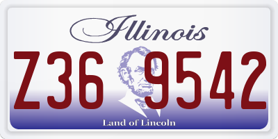 IL license plate Z369542