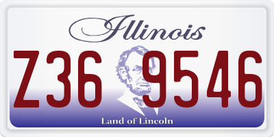 IL license plate Z369546