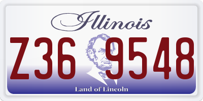 IL license plate Z369548