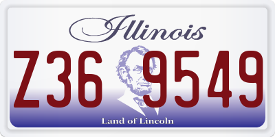 IL license plate Z369549