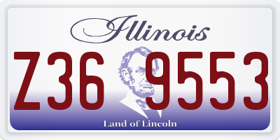 IL license plate Z369553