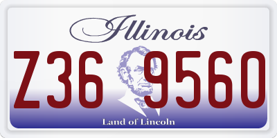 IL license plate Z369560