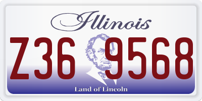 IL license plate Z369568